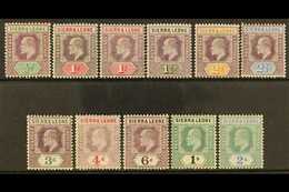 1904-05  Set (less 5d) To 2s, SG 86/96, With Both 1d Papers, Very Fine Mint. (11) For More Images, Please Visit Http://w - Sierra Leone (...-1960)