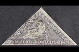 CAPE OF GOOD HOPE  1855-63 6d Deep Rose-lilac On White, SG 7b, Used With 3 Small / Large Margins. For More Images, Pleas - Ohne Zuordnung