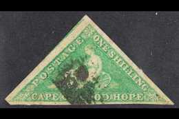 CAPE OF GOOD HOPE  1863-64 1s Bright Emerald-green, SG 21, Used With Good To Large Margins All Round. For More Images, P - Unclassified