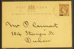 NATAL  1894 (24th Aug) ½d Stationery Postcard To Durban, Cancelled By Upright "WESSELSNEK / NATAL" C.d.s. Postmark, Lady - Zonder Classificatie