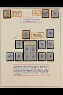 ORANGE FREE STATE  1897 2½d On 3d Ultramarine Surcharge, SG 83, Small Study Collection In Hingeless Mounts On A Page, In - Unclassified