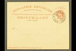 TRANSVAAL (ZAR)  POSTAL STATIONERY 1900 1d Postal Card, H&G 7, Very Fine With WATERVAAL ONDER / Z.A.R Cto Cancellation O - Zonder Classificatie