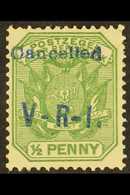 TRANSVAAL  WOLMARANSSTAD British Occupation 1900 ½d Green Opt'd "Cancelled / V - R - I.", SG 1, Very Fine Mint. For More - Non Classés