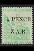 VRYBURG  1899 "½ PENCE Z.A.R." On Halfpenny Green (surcharged COGH), SG 1, Fine Mint For More Images, Please Visit Http: - Non Classés