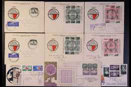 1910-80s COVERS ACCUMULATION  IN A LARGE BOX, Three Albums & Piles Of Loose FDCs, Includes First Flight Covers, Philatel - Non Classés
