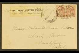 1925 RAILWAY LETTER POST COVER  2d KGV Pair On Cover, Cancelled With Oval "S.A.R. & H. COLENSO 853" 26.1.25 Postmark, "T - Unclassified