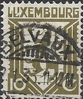 LUXEMBOURG 1930 Arms Of Luxembourg - 10c - Green FU - Andere & Zonder Classificatie