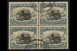 1947-54  5s Black And Pale Blue-green, SG 122, BLOCK OF FOUR Very Fine Used. For More Images, Please Visit Http://www.sa - Ohne Zuordnung