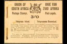 BOOKLET  1921 3s Black On Salmon-pink Cover, Panes With Watermark Inverted, Some Hand-written Inscriptions On Interleavi - Ohne Zuordnung