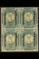 OFFICIAL  1937-44 ½d Green & Black, SG O32, Block Of 4, Lower Pair Never Hinged, A Fine Mint Block (2 Pairs) For More Im - Unclassified