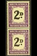 POSTAGE DUE - VARIETY  1948-9 2d Thick, Double "2D." In Vertical Pair With Normal, SG D36a, Never Hinged Mint. For More  - Zonder Classificatie