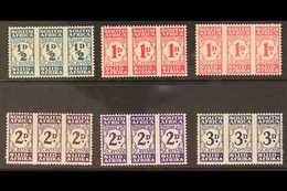 POSTAGE DUES  1943-4 Bantam Set With Additional 1d Pale Carmine & 2d Bright Violet Shades, SG D30/3, D32a, Fine Mint (6  - Zonder Classificatie