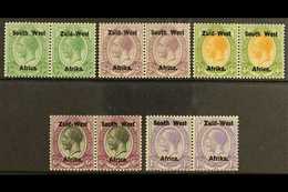 1923  Setting I, ½d, 2d, 4d, 6d & 1s3d With Litho Overprints (bold, Shiny Ink), SG 1d, 3c, 5a, 6a, 8b, 1s3d Average Mint - South West Africa (1923-1990)