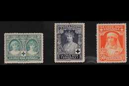 1926  Red Cross 30c, 40c And 50c (Edifil 332/34, Mi 305/07), Never Hinged Mint. (3 Stamps) For More Images, Please Visit - Andere & Zonder Classificatie