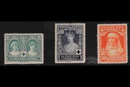 1926  Red Cross 30c, 40c And 50c (Edifil 332/34, Mi 305/07), Never Hinged Mint. (3 Stamps) For More Images, Please Visit - Otros & Sin Clasificación