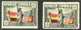 1938  150th Anniv Of U.S. Constitution Complete Set (Edifil 763 & 765, SG 845 & 847, Michel 712/13), Fine Mint, Very Fre - Other & Unclassified