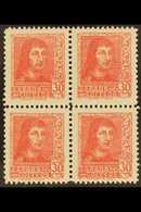 1938  30c Scarlet Ferdinand The Catholic With "Lit. Fournier, Vitoria' Imprint, Edifil 844A, Never Hinged Mint BLOCK OF  - Other & Unclassified