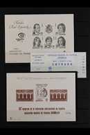 1984  International Philatelic Exhibition/Congress OFFICIAL PROOF SHEETLETS (Edifil PO. 6/7), Plus An Entry Ticket To Th - Andere & Zonder Classificatie