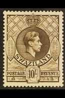 1938-54  10s Sepia Perf 13½x13, SG 38, Never Hinged Mint, Fresh. For More Images, Please Visit Http://www.sandafayre.com - Swasiland (...-1967)
