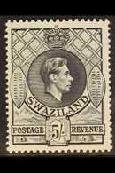 1938-54  5s Slate Perf 13½x14, SG 37a, Never Hinged Mint, Fresh. For More Images, Please Visit Http://www.sandafayre.com - Swaziland (...-1967)