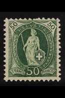 1907-1908  50c Deep Green "Standing Helvetia", Mi 92Dc, SG 218a, Never Hinged Mint For More Images, Please Visit Http:// - Autres & Non Classés