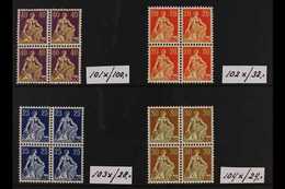 1908 NHM BLOCKS OF 4 SELECTION.  A Lovely Fresh Group Of Never Hinged Mint Blocks Of 4 With Values To 50c With Grilled G - Altri & Non Classificati