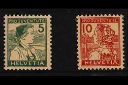 1915  Pro Juventute Set, Mi 128/29, SG J1a/J2, Never Hinged Mint (2 Stamps) For More Images, Please Visit Http://www.san - Andere & Zonder Classificatie