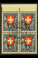 1923  40c (+10c) Pro Juventute (Mi 188, Zum 28), Upper Marginal BLOCK OF FOUR Very Fine Used With Central Cds. For More  - Altri & Non Classificati