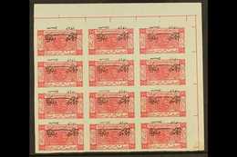 1925  2 Aug) ½p Carmine IMPERF WITH INVERTED OVERPRINT Variety, As SG 137a, Fine Never Hinged Mint Upper Right Marginal  - Giordania