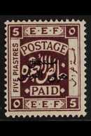 POSTAGE DUE  1925 5p Deep Purple Overprint Perf 15x14, SG D164a, Very Fine Mint, Fresh. For More Images, Please Visit Ht - Jordanië