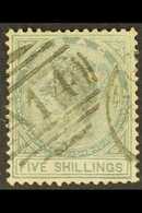 1879  5s Slate, SG 5, Used With "A 14" Postmarks, Rare. For More Images, Please Visit Http://www.sandafayre.com/itemdeta - Trinidad En Tobago (...-1961)