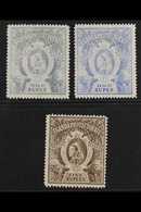 1898  1r Dull Blue, 1r Bright Blue And 5r Brown, Victoria, SG 90, 90a, 91, Very Fine Mint. (3 Stamps) For More Images, P - Oeganda (...-1962)