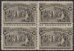 1893  Columbian Exposition 10c Black Brown (Sc 237, SG 242a) Fine Fresh Mint BLOCK OF FOUR, The Two Lower Stamps NEVER H - Sonstige & Ohne Zuordnung