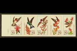 1992 IMPERF PROOF BOOKLET PANE  9c Hummingbirds Imperf Proof Booklet Pane Of Five In Finished Design, Scott 2646aPi, Wit - Altri & Non Classificati