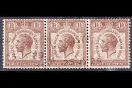 1929  1½d Purple-brown PUC Wmk Sideways, SG 436a, Very Fine Used STRIP OF THREE For More Images, Please Visit Http://www - Unclassified