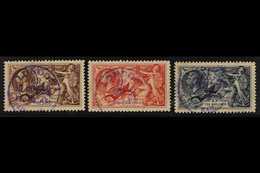 1934  Re-engraved Seahorses Set, SG 450/452, Each With Neat Violet London F.S. Air Mail Cds, A Scarce And Unusual Set. ( - Sin Clasificación