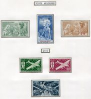 16577 MARTINIQUE Collection Vendue Par Page PA 1/2, 3, 4/5, 6*   1942-46  TB - Luftpost