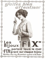 PUB BIJOUX  " FIX "   1911 ( 9 ) - Otros & Sin Clasificación
