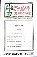 Bulletin Du MUSEE BASQUE N°76(4°Tr.1982) FOUILLES De ZERKUPE /lettres De G.LACOMBE /Sommaire Sur Scan - Pays Basque