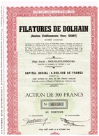 Titre Ancien - Filatures De Dolhain - Anciens Ets  Henry Cabay - Titre De 1951 - - Textile