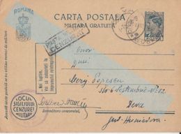 KING MICHAEL MILITARY CENSORED, WW2 FREE MILITARY PC STATIONERY, ENTIER POSTAL, 1942, ROMANIA - Storia Postale Seconda Guerra Mondiale