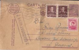 KING MICHAEL STAMPS, CENSORED DEVA NR 2, WW2 MILITARY PC STATIONERY, ENTIER POSTAL, 1943, ROMANIA - World War 2 Letters