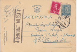 KING MICHAEL STAMP, CENSORED TULCEA NR 4, WW2 PC STATIONERY, ENTIER POSTAL, 1943, ROMANIA - Storia Postale Seconda Guerra Mondiale