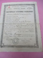 Diplome/CEP/ RF/Instr. Publique/Acad. De CAEN/ Dépt De L'ORNE/Levayer/Alençon/DAMBRICOURT Fréres/Wizernes/1891    DIP217 - Diploma's En Schoolrapporten