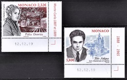 MONACO 2020 - Y.T. N° 3221 / 3222 / SERIE 2 TP / LES CHANTEURS D’OPÉRA  - NEUFS ** - Unused Stamps