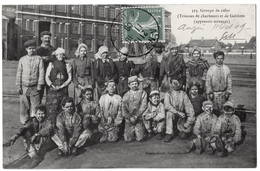 Anzin Nord Ouvriers Enfants Galibots Mineurs Cafus Gros Plan 1909 état Superbe - Creteil
