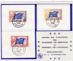 FRANCE :  Timbres De Service 12 18  20 Sur Enveloppe Oblitération 1er Jour De La Parution - Lettres & Documents