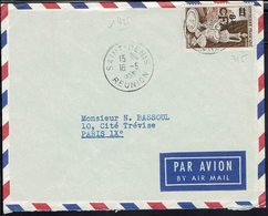 Réunion - Timbre 8 F CFA Sur 40 Sur Enveloppe De Saint Denis Pour Paris 18-5-1955 - - Lettres & Documents