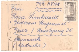 SAUVAGNAT Ste MARTHE 63 Lettre Etranger AVION Dest Autriche 25F Pl Stanislas Yv 778 Ob Agence Hexa Pointillé F4 Ob 1947 - Covers & Documents