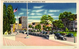 ETATS UNIS ..SPRINGFIELD  MASS. .. VIEW OF COURT SQUARE FROM CITY HALL. - Springfield – Illinois